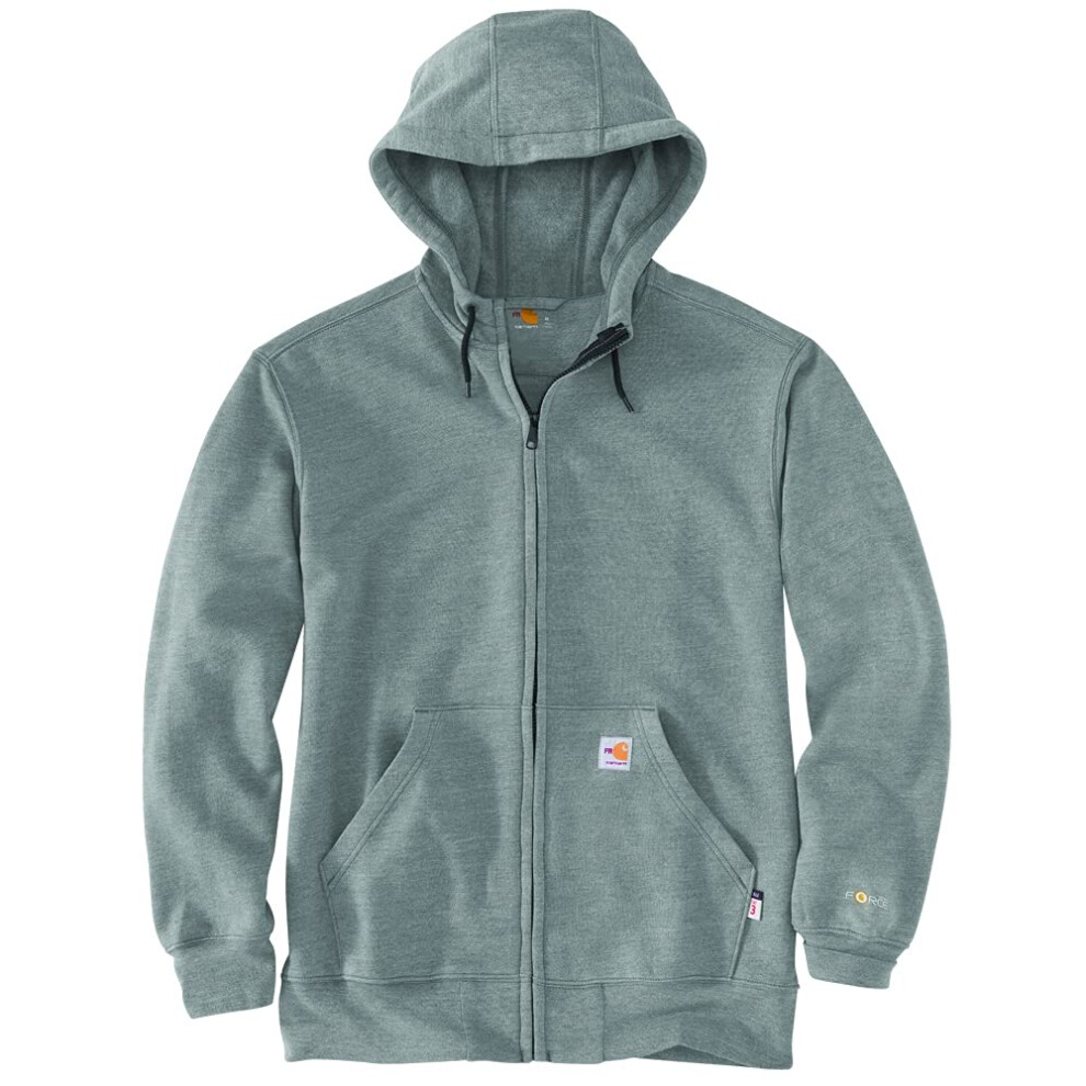 Carhartt Men's Flame-Resistant Force Loose Fit Midweight Full-Zip Sweatshirt  Granite Heather  Medium