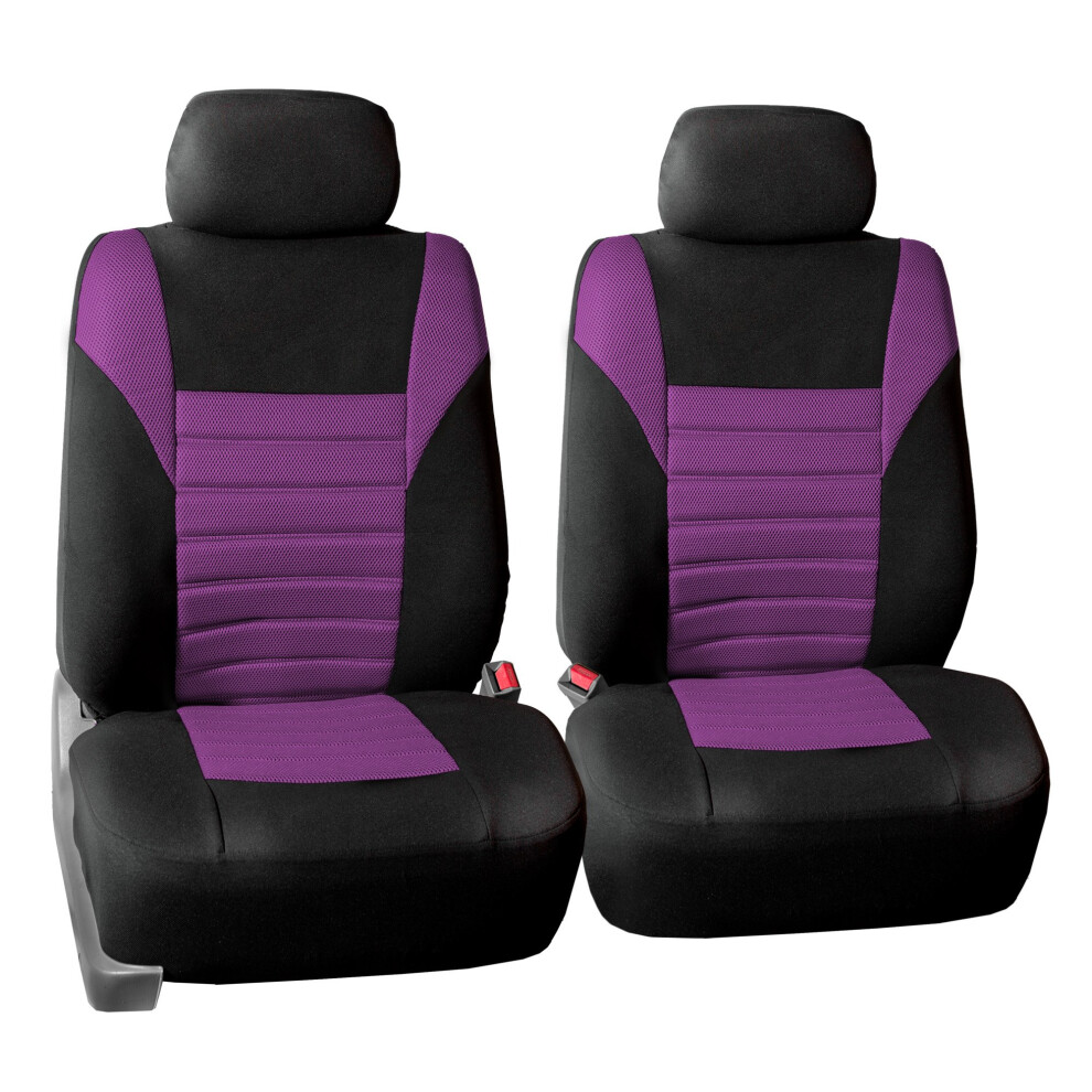 Fh Group Car Seat Covers Front Set Premium 3D Air Mesh -Low Back Car Seats With Removable Headrest Universal Fit Automotive Seat Cover Airbag Compatib 842319105379