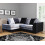 Snugg Furniture (Left Hand Corner, Black Silver) Aurora Crushed Velvet Corner Sofa 1