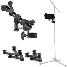 Hola! Music HM-MTH Microphone Music Stand Tablet Smartphone Holder Mount - Fits Devices from 6 to 15 Inch