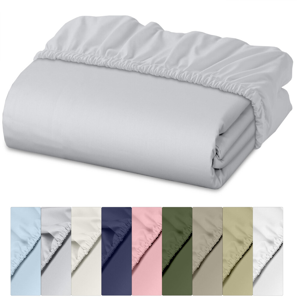 Drap-housse RUVANTI 100 % coton Queen size uniquement - Drap-housse en percale rafra   chissant et croustillant - Drap-housse respirant et durable