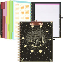 Ospelelf vglap trolval 8,5 x 11 Padfolio Spirlis Portfli Levlmret Jegyzettmb tolltartval 5 extra mappaelvlaszt oldal Rugalmas zrds n