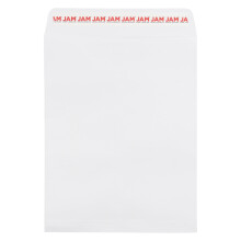 Carta jam 8 3/4 x 11 3/4 buste commerciali a estremit aperta con chiusura a buccia e sigillo - bianco - 50/pacchetto