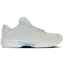 K-Swiss Women's Hypercourt Express 2 Tennis Shoe Vaporous Gray/White/Blue Glow 8.5 W