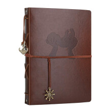 Leather Photo Album Scrapbook AIOR 11 x 8.3 Inches 60 Black Pages Baby Photo Album Scrap Book DIY Vintage Memory Book Family Album for Women Mum Ki