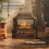 Big Size Modern Design Chiminea Fire Pit with Built-In Log Storage - Black Steel 1