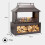 Big Size Modern Design Chiminea Fire Pit with Built-In Log Storage - Black Steel 6