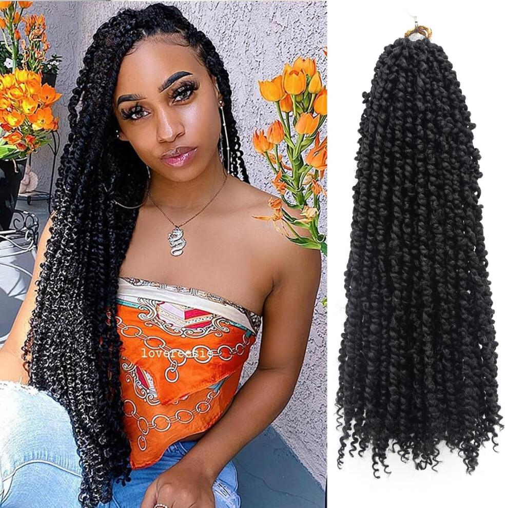 Dwhair Unisex Passion Twist Hair - 24 Inch Passion Twist Crochet Hair For Women 8 Packs Crochet Pretwisted Curly Hair Passion Twists Synthetic Braiding Hair Extensi