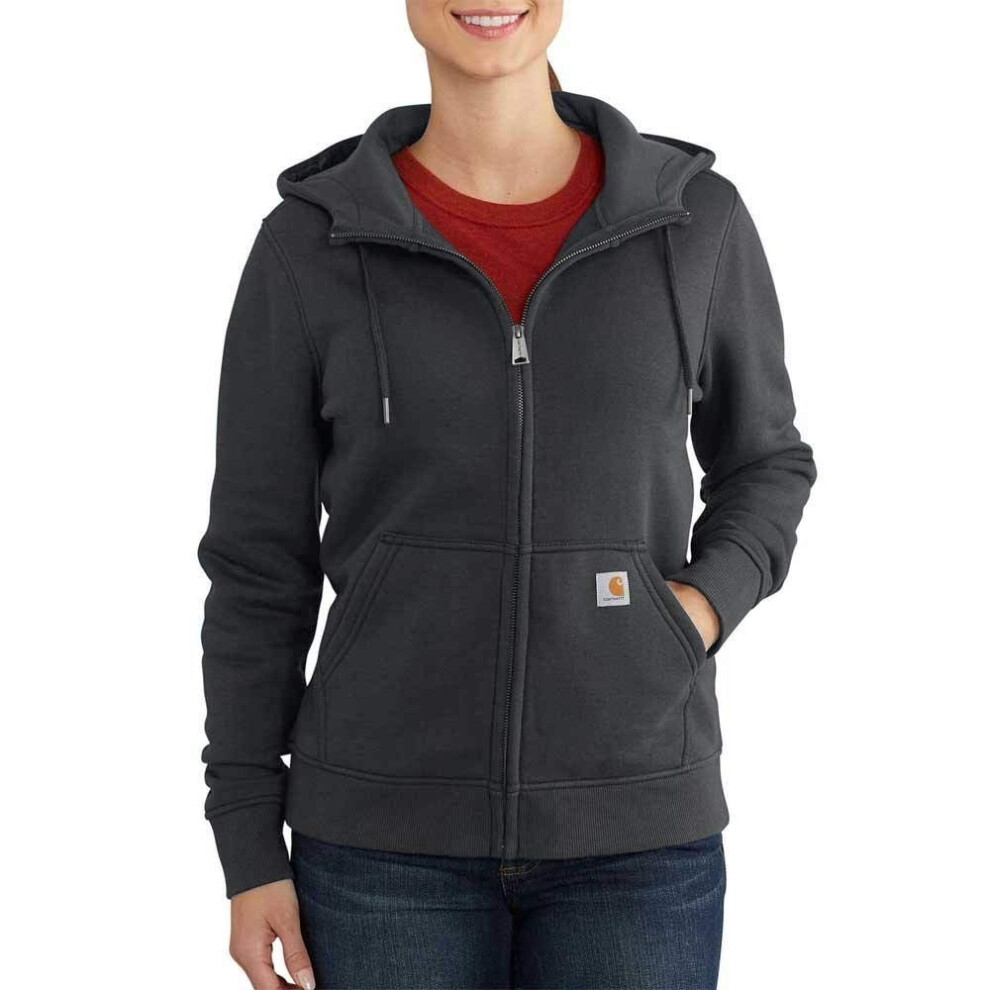 Carhartt womens Clarksburg Full Zip Hoodie (Plus Sizes) Work Utility T Shirt  Carbon Heather  X-Large Plus