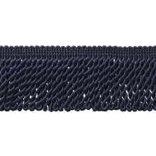 2 1/2"" (6 cm) dlugie wykonczenie z fredzlami w kolorze zlota (model nr EF25) ciemnogranatowy #J3 (ciemnoniebieski) pakiet wartosci 10 jardw (9,5 m/3