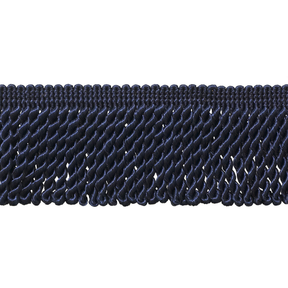 2 1/2"" (6Cm) Lange Fransenborte (Stil# EF25) Dunkelmarineblau #J3 (Dunkelblau) 10 Yard Vorteilspackung (9,5M/30Ft)-image