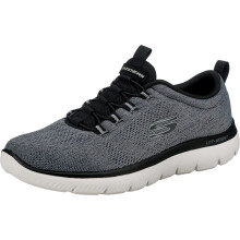 Skechers mens Skechers Men's Summits Louvin Loafer Black/White 9.5 US