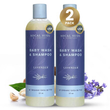 SoCal Suds & Company Gel douche et shampoing pour bb avec humidit de karit pour peaux sensibles, produits de bain et cheveux pour tout-petits
