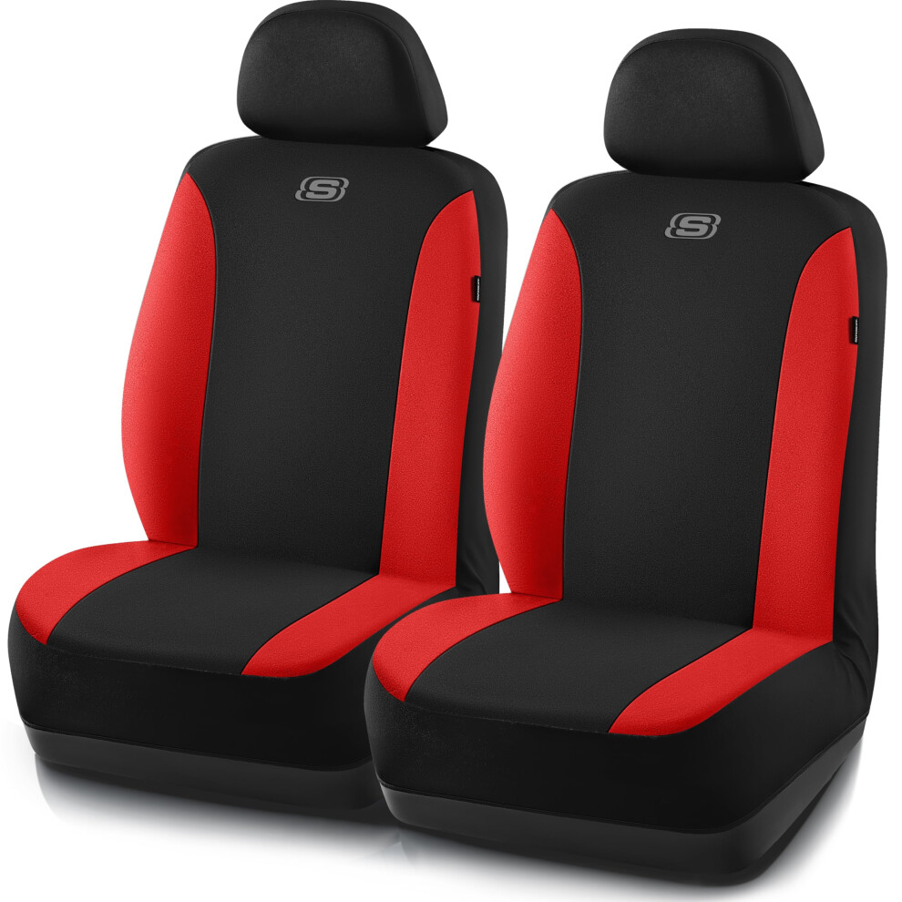 Skechers Car Seat Covers Premium Breathable Polyester Seat Covers Car Seat Covers Front Seats Airbag Compatible Automotive Comfort & Protection For