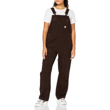 Carhartt Womens Crawford Double Front Bib Overalls Coveralls  Dark Brown  X-Small US