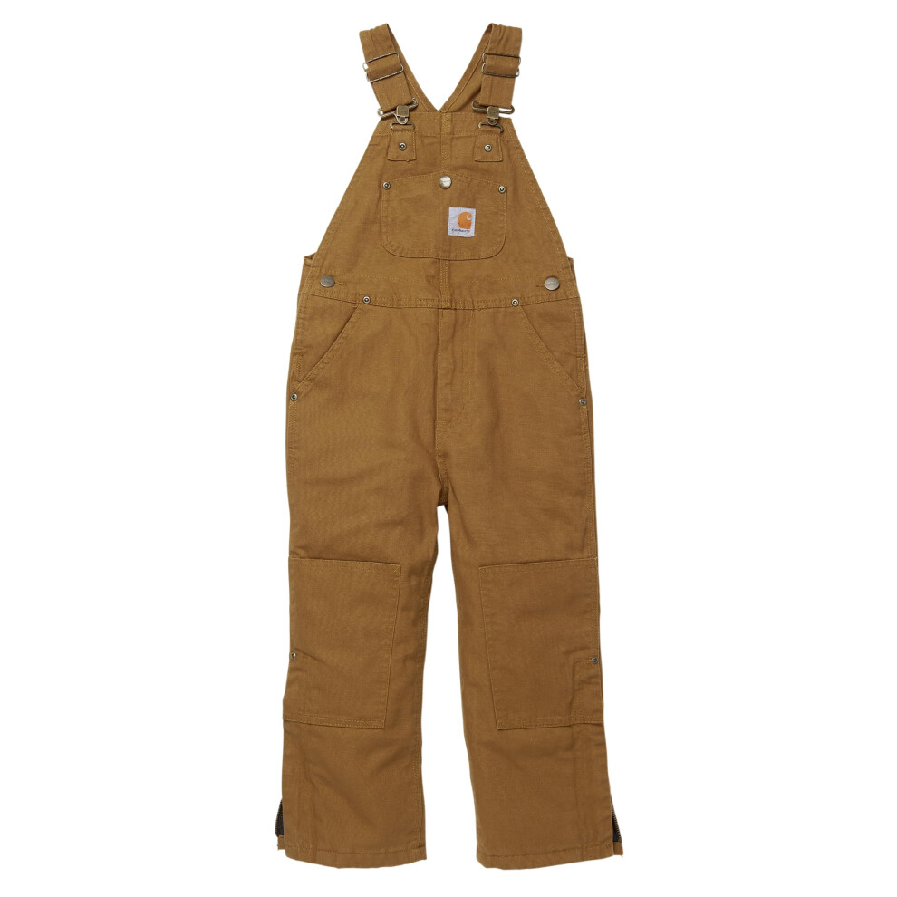 Carhartt Boys' Insulated Canvas Bib Overalls  Carhartt Brown Duck - Lined  8