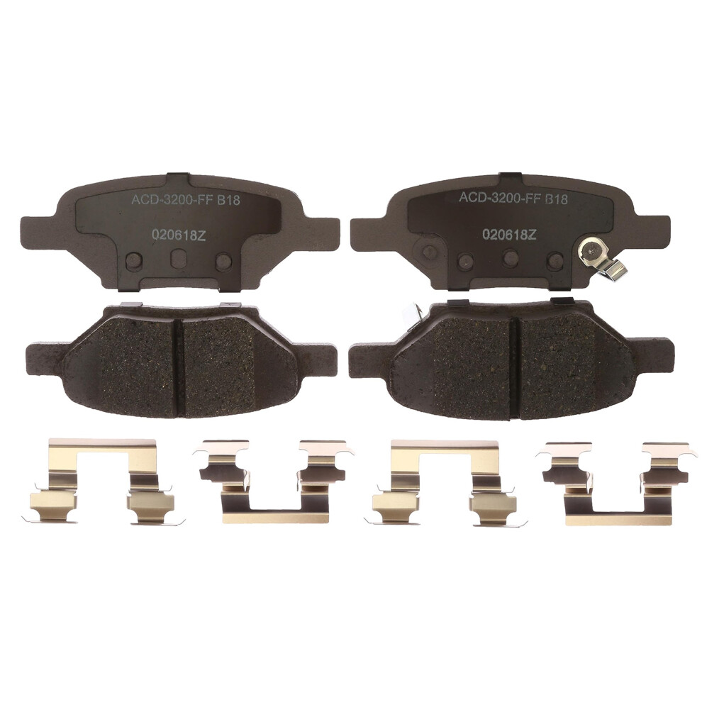 Acdelco 14D1033chf1 Ceramic Rear Disc Brake Pad Set Silver 808709765493