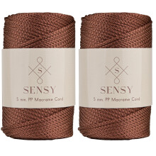 2 Skeins of Sensy Premium 5mm 104 Yards Polyester Rope 100% Polypropylene Cord Macrame Cord 5mm Crochet Bag Cord Macrame Rope Crochet Thread Gift for