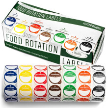 Day Dots Food Labels | 1"""" Date Dot Stickers for Food Containers  7000 Labels with Dispenser Box