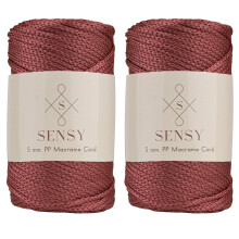 2 Skeins of Sensy Premium 5mm 104 Yards Polyester Rope 100% Polypropylene Cord Macrame Cord 5mm Crochet Bag Cord Macrame Rope Crochet Thread Gift for