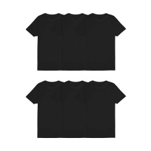 Fruit of the Loom Eversoft Cotton Stay Tucked Crew T-shirt voor heren, normaal, 6 stuks, zwart m