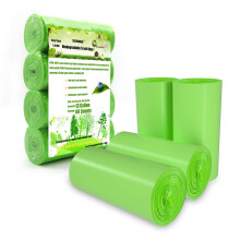 Trash Bags Biodegradable Strong Rubbish Bags Trash bags Recycling & Degradable Garbage Bags Compostable Bags (Green 13 Gallon)