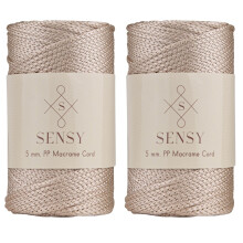 2 Skeins of Sensy Premium 5mm 104 Yards Polyester Rope 100% Polypropylene Cord Macrame Cord 5mm Crochet Bag Cord Macrame Rope Crochet Thread Gift for