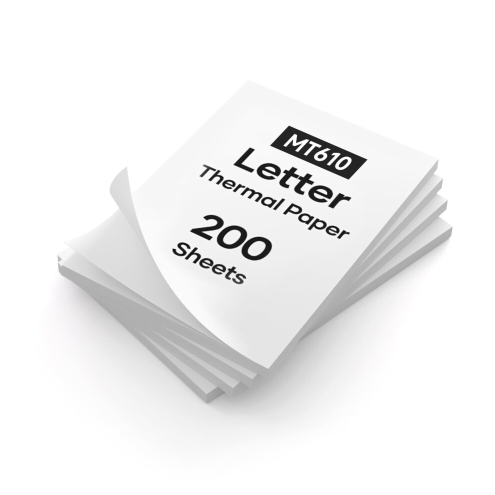 iDPRT Thermal Printer Paper  200 Sheets US Letter 8.5 x 11 Inch  MT610 & MT888 Thermal Paper Compatible with iDPRT/HPRT/PRT Portable Printer and Other-image-OPC-PGSY7MP-NEW