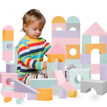 Set of 34 Jumbo Large Foam Blocks for Toddlers - Stacking Soft Blocks for Kids with Shapes & Colors Learning - Construction Building Preschool Toys -