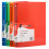 JAM PAPER Pastas de plstico de 0,75 polegadas - 3 pastas sortidas (vermelho, azul, verde e laranja) - 4/pacote 1