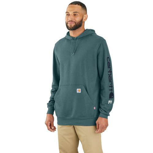 Carhartt Carhartt Men's FR Force Marquette Logo Sweatshirt, Sea Pine, Medium