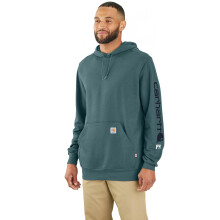 Carhartt Men's FR Force Marquette Logo Sweatshirt, Sea Pine, X-Large
