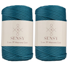 2 Skeins of Sensy Premium 5mm 104 Yards Polyester Rope 100% Polypropylene Cord Macrame Cord 5mm Crochet Bag Cord Macrame Rope Crochet Thread Gift for
