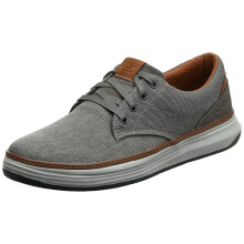 Skechers Men's Ederson 65981 Moreno Canvas Oxford Shoe Beige 13