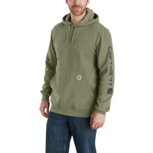 Carhartt Men's Loose Fit Midweight Logo Sleeve Graphic Sweatshirt, Dusty Olive, X-Large