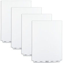 Avery Legal Exhibit Binder-Trennbltter, vorgedruckt, EXHIBIT 125 und Inhaltsverzeichnis, untere Laschen, ungelocht, Letter-Format, 1 Satz sortiert,