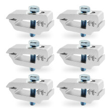 QYMOPAY Aluminium montageklemmen Tonneau Cover Clamps Truck Topper Clamps voor Truck Cover Cap Camper Shell Clamps 6 Pack Zilver