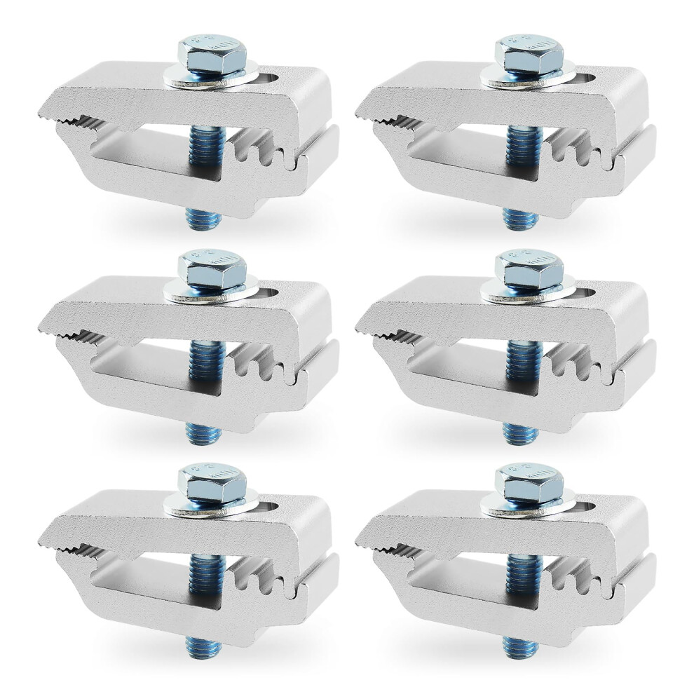 Qymopay Aluminum Mounting Clamps Tonneau Cover Clamps Truck Topper Clamps For Truck Cover Cap Camper Shell Clamps 6 Pack Silver 6974467618877