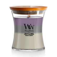 Woodwick Amethyst Sky Duftende trilogi Medium timeglas stearinlys, n?r det br?nder godt til gave 9,7 oz