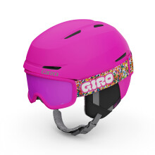 Giro Spur Combo Pack Helmet de esqu de Snowboard - Casco de snowboard con gafas a juego para nios nios y nias - Matte Bright Pink XS 48.5-52cm
