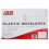 JAM PAPER Plastic Envelopes with Button & String Tie Closure - Large Booklet - 12 x 18 - Clear - 12/Pack 4