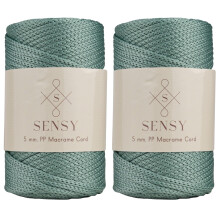 2 Skeins of Sensy Premium 5mm 104 Yards Polyester Rope 100% Polypropylene Cord Macrame Cord 5mm Crochet Bag Cord Macrame Rope Crochet Thread Gift for