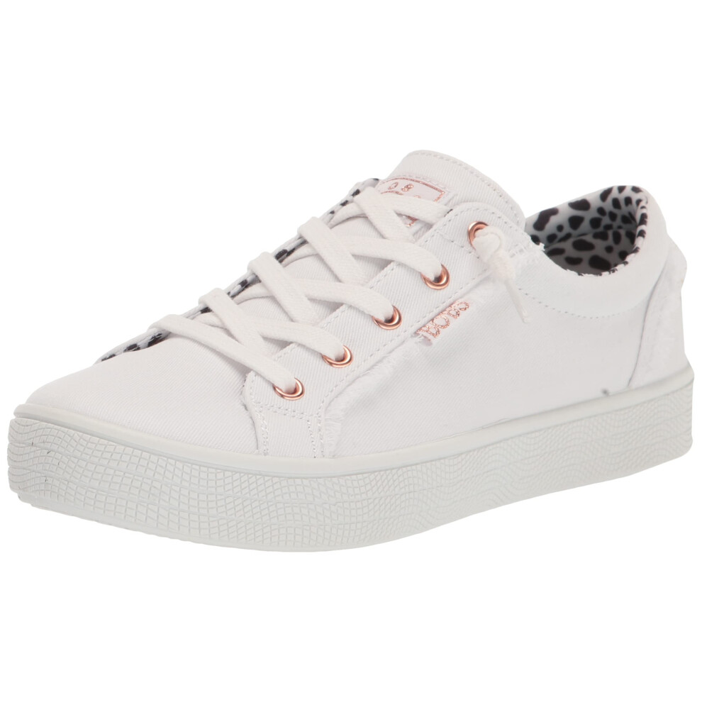Skechers Women's Bobs 113328 P Sneaker 7 White
