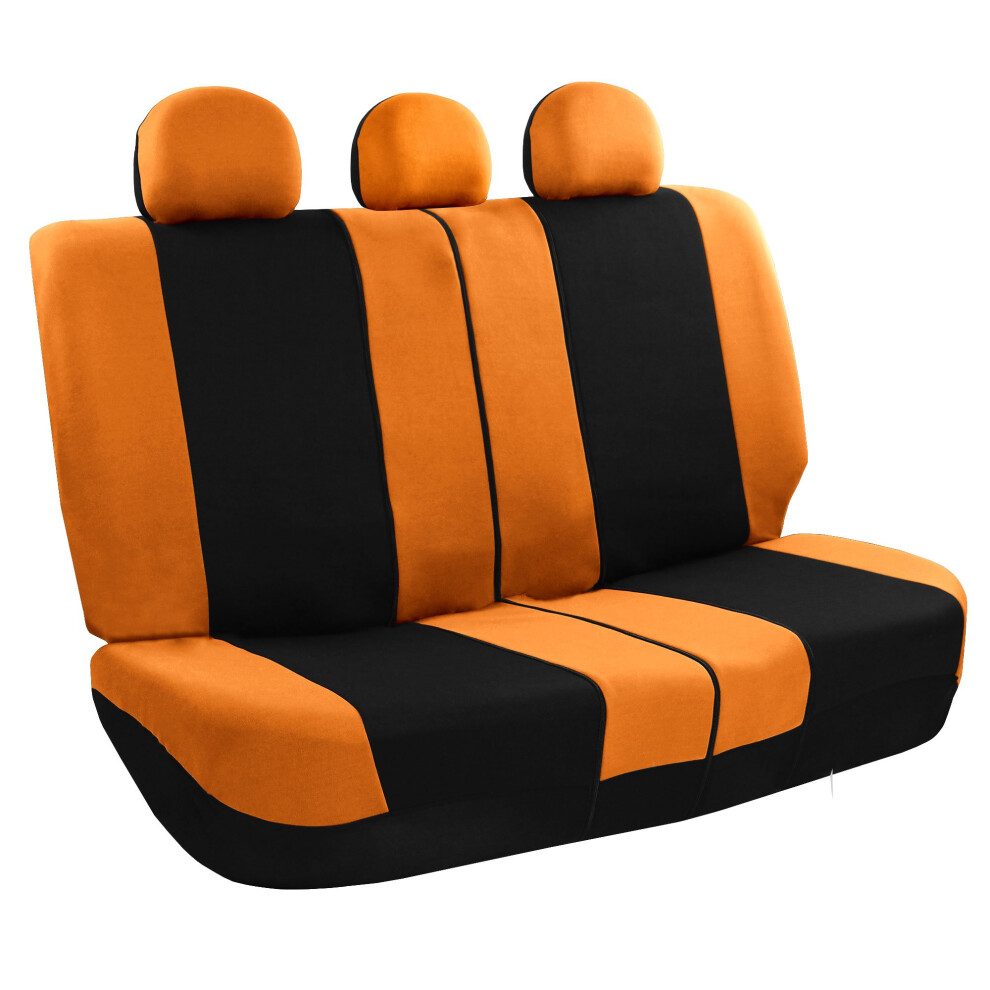 Fh Group Car Seat Covers Rear Set Cloth - Universal Fit Automotive Seat Covers Low Back Front Seat Covers Solid Back Seat Cover Washable Car Seat C 842319166608
