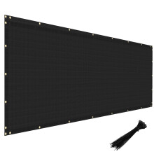 Windscreen4less Privacyhekscherm Zwaar uitgevoerd windscherm Hekwerk Mesh Stof Schaduwnetafdekking met messing doorvoertules voor buitenmuur Tuin Yar