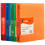 JAM PAPER Plastic 1 inch Binders - Assorted 3 Ring Binders (Red Blue Green & Orange) - 4/Pack 1