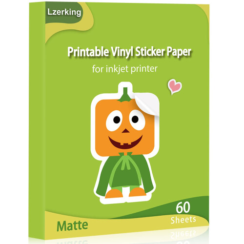 Papier Autocollant Waterslide BLANC Pour Jet D'encre - 10 Feuilles 8,5x11 Pouces - Décalcomanies