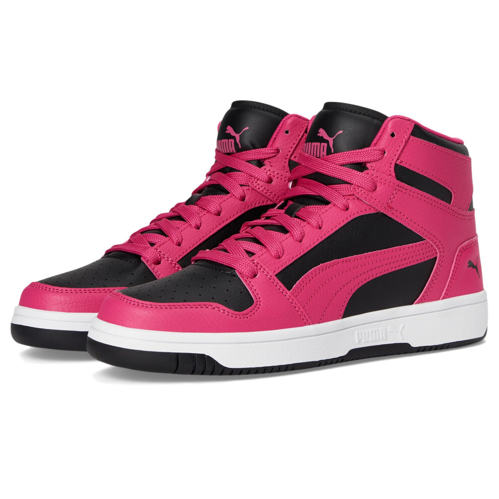 PUMA Women's Rebound Layup Mid Shoes  Black-Pink  8  8