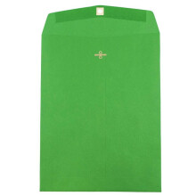 JAM PAPPER 10 x 13 ppet katalog frgade kuvert med ls - grnt tervunnet - 50/pack