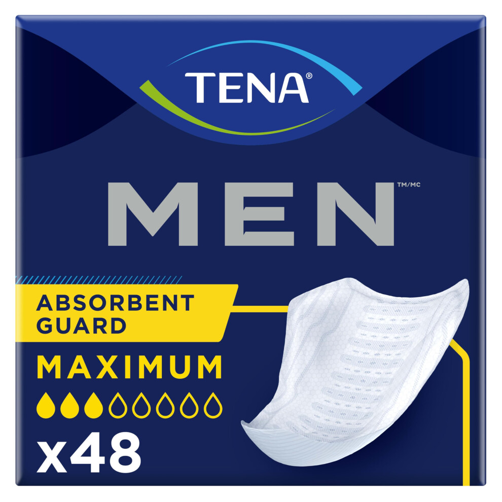 Tena Incontinence Guards for Men  Moderate Absorbency  48 Count